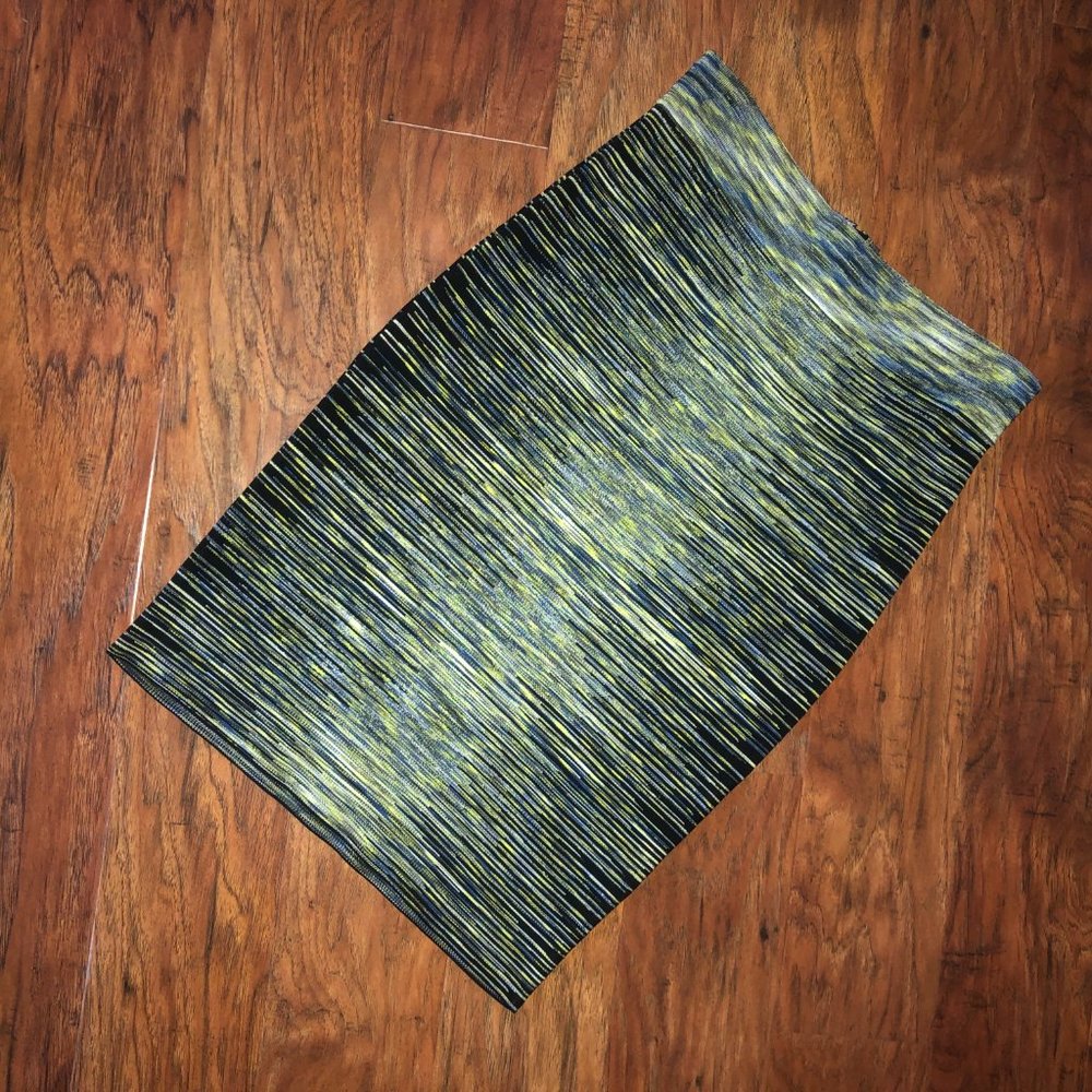 Karen Millen Black and Yellow Tweed-Effect Pencil Skirt